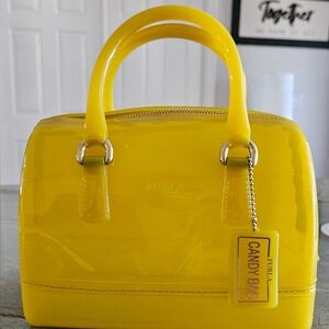 Furla Mini Yellow Candy Bag NWOT